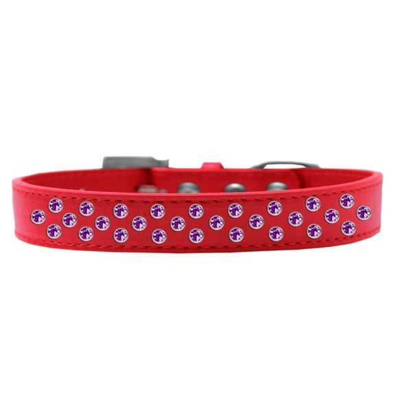 Dog, Puppy Pet Fashion Collar, "Purple Crystal Rimsets Sprinkles"