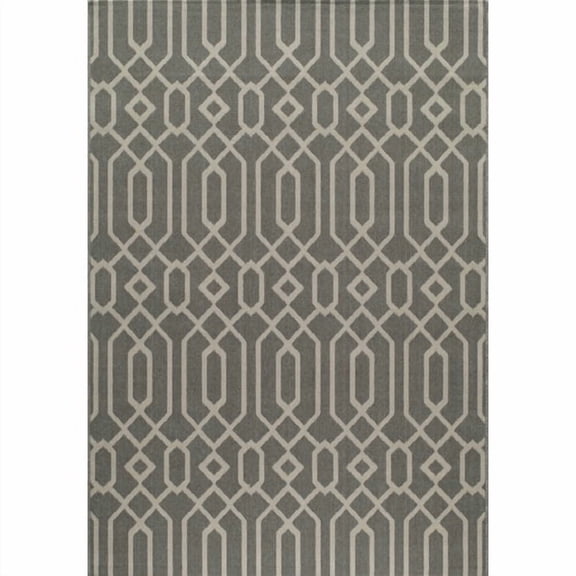 Momeni Rugs , Baja Collection Contemporary Indoor & Outdoor Area Rug, Easy to Clean, UV protected & Fade Resistant, 6'7" x 9'6", Grey