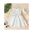 thumbnail image 2 of Lamuusaa Little Girl One Piece Dress,  Sleeveless Elastic Waist  Dress with Wasitbelt Headband, 2 of 7