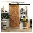 thumbnail image 2 of Sliding Barn Door Hardware Kit, Heavy Duty Smoothly And Silently Easy To Install Fit Single Door Panel Single Big Wheel T2-Shaped ,Easy to Install, 2 of 6