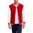 thumbnail image 2 of Men's  Varsity Jacket Causal Slim Fit Cotton Baseball Bomber Jackets, 2 of 11