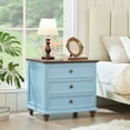 thumbnail image 5 of Joaxswe Nightstand with 3 Drawers, Bedside Table for Bedroom, Spacious Storage Cabinet for Living Room,Closet - Light Blue, 5 of 7