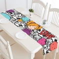 thumbnail image 1 of BSDHOME Kawaii Child Pattern With Cute Doodles Cotton Linen Table Runner 14x72 Inches, 1 of 5