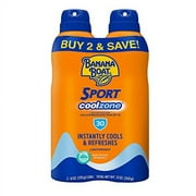 Banana Boat Sport Performance Cool Zone, Reef Friendly, Broad Spectrum Sunscreen Spray, SPF 30, 6oz. - Twin Pack