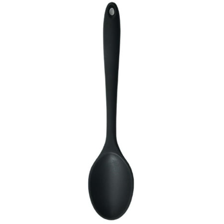 

Frogued Silicone Spoon Long-handled Heat-resistant Solid Color Food Grade Cooking Spoon Tools for Home