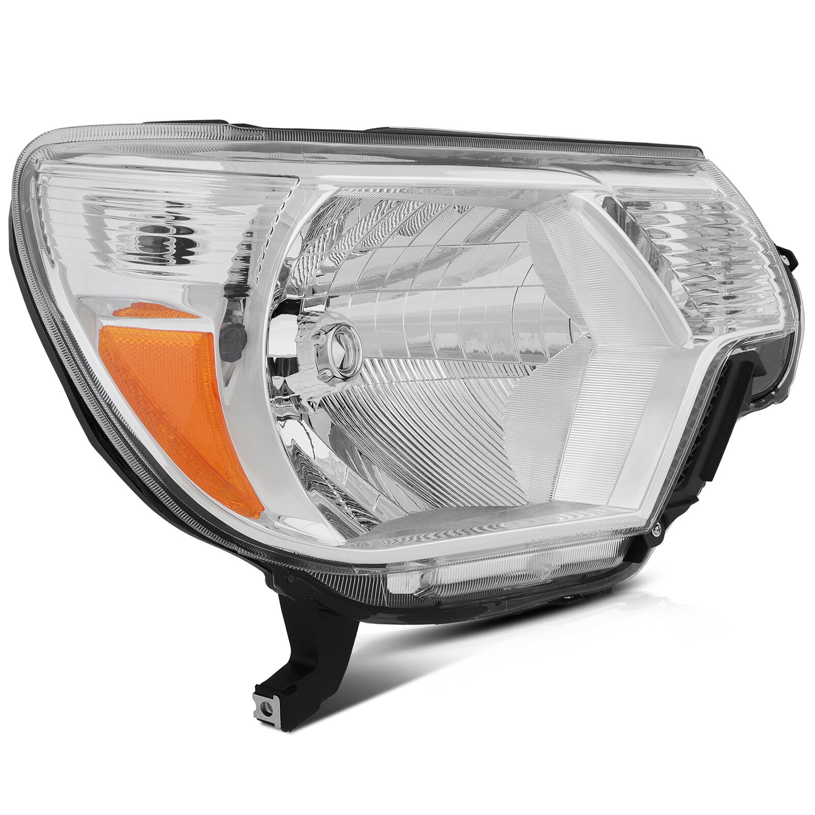ECCPP Headlight Assembly Pair For Toyota Tacoma 2012-2015 Chrome Housing Amber Reflector Clear Lens Driver and Passenger Side