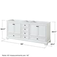 thumbnail image 3 of Wyndham Collection Deborah 80" No Sink Wood Double Bathroom Vanity in Dark Gray, 3 of 4