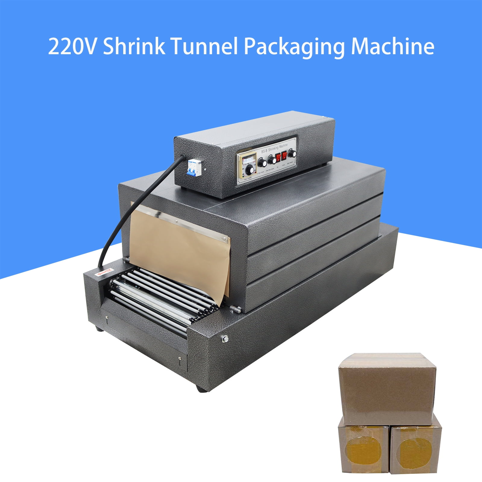 Shrink Tunnel Packaging Machine Electric Chain Type Heat Shrink Machine Without Plug 220V 5.5KW