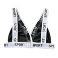 thumbnail image 5 of GTEYOIJN Black Padded Racerback Low Yoga Bras for Women No Padding With Adjustable Back Hooks V-Neck Basic Wireless Racerback Bra Low Support Workout Sports Bra, 5 of 5