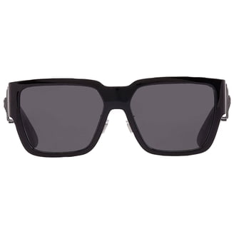 Versace Unisex Black/Gunmetal Rectangular Versace VE 2238 Metal Unisex Rectangle Polarized Sunglasses  main image 3