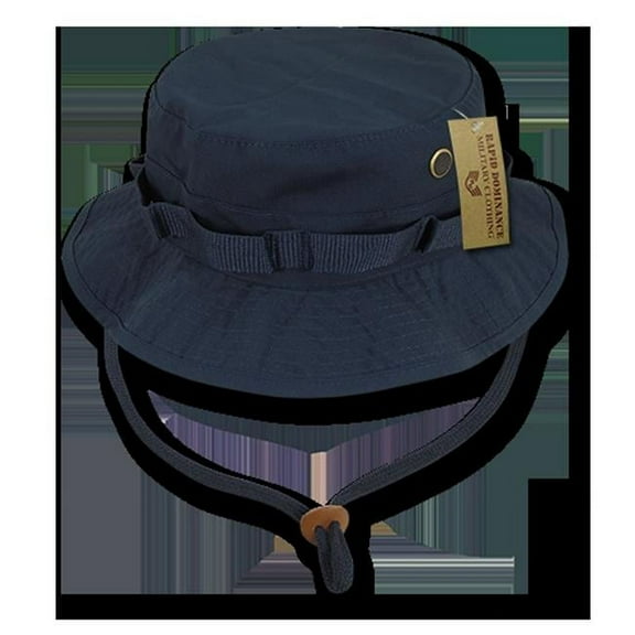 RAPDOM Ripstop Boonies Cap Bucket Hat Hunting Fishing Army Safari (Navy, XL)