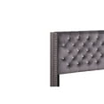 thumbnail image 4 of Julie Gray Tufted Upholstered Low Profile Queen Panel Bed, 4 of 5