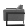 thumbnail image 3 of Accent Chair, Fabric, Metal Steel, Black Grey Gray, Modern Contemporary Urban Design, Living Lounge Room Hotel Lobby Hospitality, 3 of 8