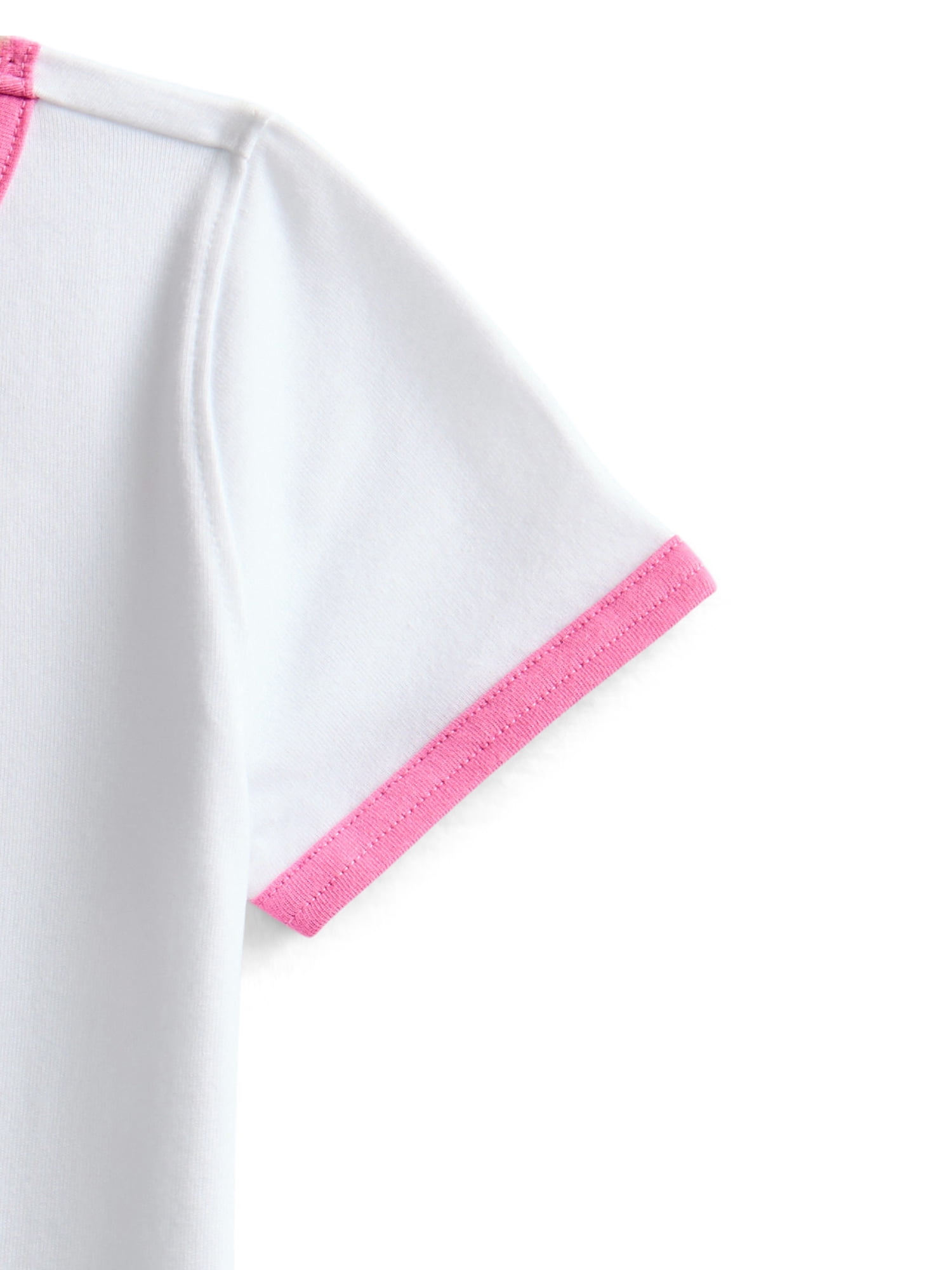 Athletic Works Girls Active Graphic Tee with Short Sleeves, Sizes 4-18 Plus