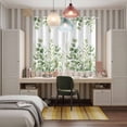 thumbnail image 4 of Light Green Eucalyptus Leaves Kitchen Curtains Window Panels, Watercolor Spring Summer Botanical Insulated Window Treatment Curtain, Grommet Curtains for Bedroom/Living Room, 2 Piece 42"Wx63"L, 4 of 8