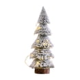 thumbnail image 1 of Rustic Tabletop Christmas Tree Small with LED Lights Snow Flocked Christmas Tree 29cm, 1 of 8