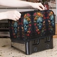thumbnail image 2 of Toaster Covers 2 Slice, Butterfly Flower Skull A Waterproof Bread Machine Cover Fits for Standard 2 Slice Toasters, Home Decor Toaster Protection with Hanging Rope, 2 of 7
