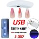 thumbnail image 4 of Mini lámpara LED de fototerapia para uñas con curado de pegamento UV portátil, 4 of 7