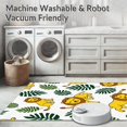 thumbnail image 5 of ODIKA 5'x7' Machine Washable Non-Slip Area Rug, Charming Animal With Smiling Lion and Tropical Accents High Traffic Rug, Yellow, 720395, 5 of 5