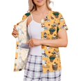 thumbnail image 2 of Post Surgery Shirts for Women Short Sleeve Funny Print Tear Away Tops with Drain Pockets Postoperative Care Tops Shoulder Surgery Shirts for Women Adaptive Clothing, 2 of 7