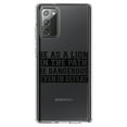 thumbnail image 1 of DistinctInk Clear Shockproof Hybrid Case for Galaxy Note 20 ULTRA (6.9" Screen) - TPU Bumper Acrylic Back Tempered Glass Screen Protector - Be As A Lion - Dangerous in Defeat, 1 of 3