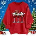thumbnail image 2 of Christmas Sweatshirts for Women Long Sleeve Crewneck Xmas Graphic Print Pullover Funny Holiday Winter Tops, 2 of 4