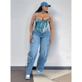 thumbnail image 4 of Y2K Baggy Jeans Vintage Washed Streetwear Fashion Cargo Pants with Multiple Pockets Blue XXL, 4 of 9