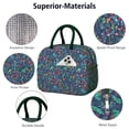 thumbnail image 4 of Flower Lunch Bag for Women Men Reusable Insulated Lunch Bags, Leakproof Cooler Food Lunch Tote Bag, Large Capacity Lunch Box for Work School Travel Picnic, 4 of 7
