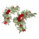 thumbnail image 4 of Artificial Rose Ornament for Decoration 2Pcs Red Arch Flowers for Weddings, 4 of 4