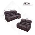 thumbnail image 3 of Leather Recliner Sofa Set, Living Room Furniture Set, Leather Reclining Sofa Recliner Couch Set for Office Home(Chair,Brown), 3 of 5