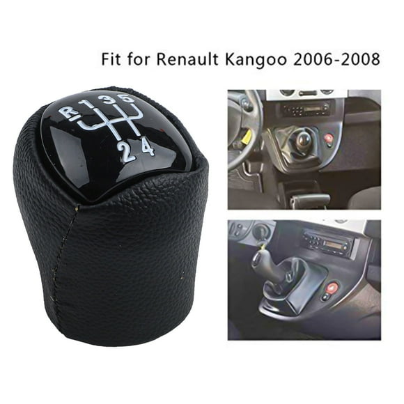 BUYISI Car 5 Speed For for Renault Shift Knob Manual Shift Lever Shifter Gaitor White Letter