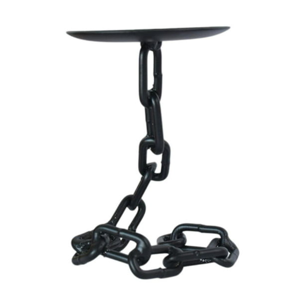 Candelabro de hierro,Candelabro de té con cadena de hierro de estilo vintage,Candelabro creativo de arte en hierro para centro de mesa,Candelabro de escritorio de estilo retro,Candelabro Medio