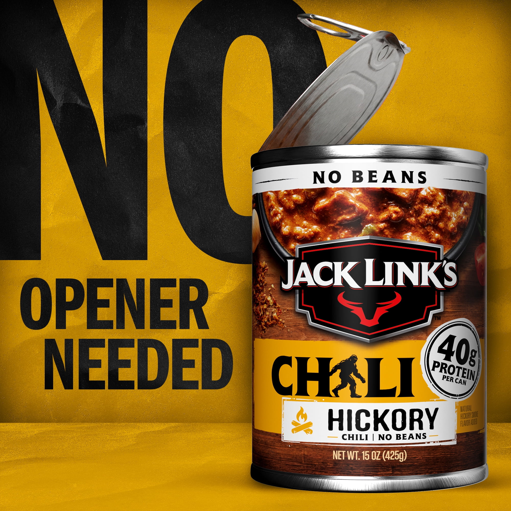 Jack Link's, Chili Hickory Flavored, No Beans, 15oz Can, 36g of Protein, Made with 100% Beef