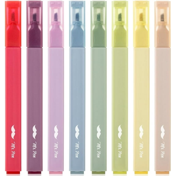 Mr. Pen- Aesthetic Highlighters, 8 Pcs, Chisel Tip, Muted Pastel Color