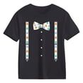 thumbnail image 4 of Toddler Girls Short Sleeve T-Shirts Crewneck Tops Easter Graphic Print T Shirt Top Size 3-4T , Black, 4 of 4