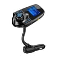 thumbnail image 1 of Transmisor FM Bluetooth para automóvil Adaptador de audio Receptor Voltímetro manos libres inalámbrico Kit para automóvil Tarjeta TF Pantalla AUX 1.44 - Negro mate, 1 of 5