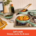 thumbnail image 4 of Bella 7 Piece Ceramic Non-Stick Cookware Set, Seaglass, 4 of 8