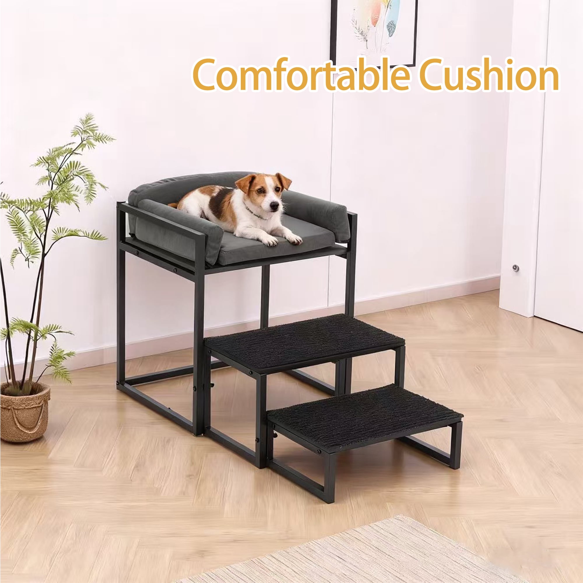 Pet Stairs & Window Perch for Dogs and Cats, Foldable Non-Slip Steps for Bed, Sofa, Desk