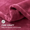 thumbnail image 4 of Astarin Throw Blanket, Queen Size Wine Red Blankets & Throws for Couch/Beds, Fuzzy and Cozy Blanket, 90x90 inches, 4 of 9