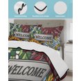 thumbnail image 3 of Quilts Queen Size Bedding Set, Colorful Flowers Reversible Summer Quilt 3 Pieces, Farmhouse Vintage Petals Floral Lightweight Bedspreads Coverlets with 2 Pillow Shams for All Seasons, 3 of 5