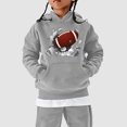 thumbnail image 2 of lnmuld Pullover Hoodies Girls Football Rugby Sports Hoodie Toddler Kids Teen Player Retro Pullover Sweatshirt for Fans and AthletesCute Hoodies for Teen Girls Size:4-5 Years, 2 of 6