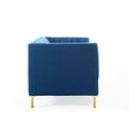 thumbnail image 2 of Modway Shift Modern Channel Tufted Performance Velvet Sofa in Navy/Gold, 2 of 5