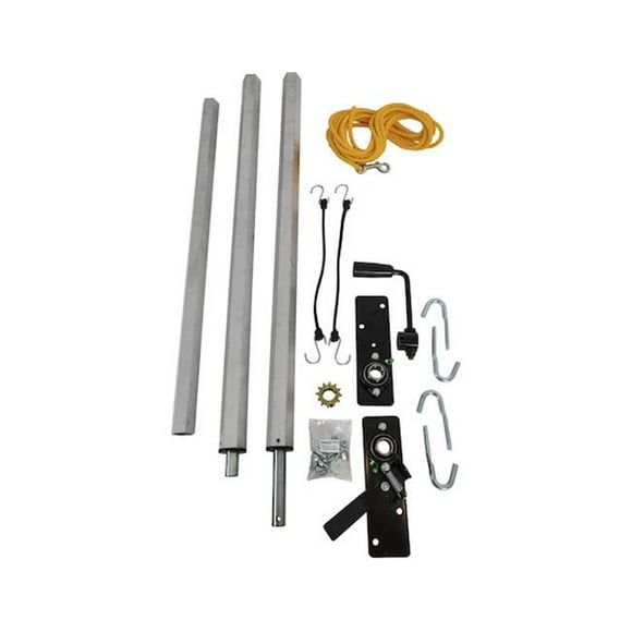 6.5 x 15 ft. Black Mesh Tarp Roller Kit