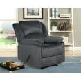 RelaxALounger London Microfiber Manual Recliner, Steel Grey