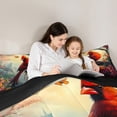 thumbnail image 5 of Feelyou Cartoon Red Bird Bedding Comforter Set for Teens, Princess Castle Twin Comforter Sets, Flower Plant Botanical Reversible Bedding Set, Super Cozy Room Decor, 2 Pieces, 5 of 8