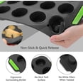 thumbnail image 3 of Moldes para muffins, moldes de silicona reutilizables para hornear, 12 moldes antiadherentes para cupcakes, 3 of 5