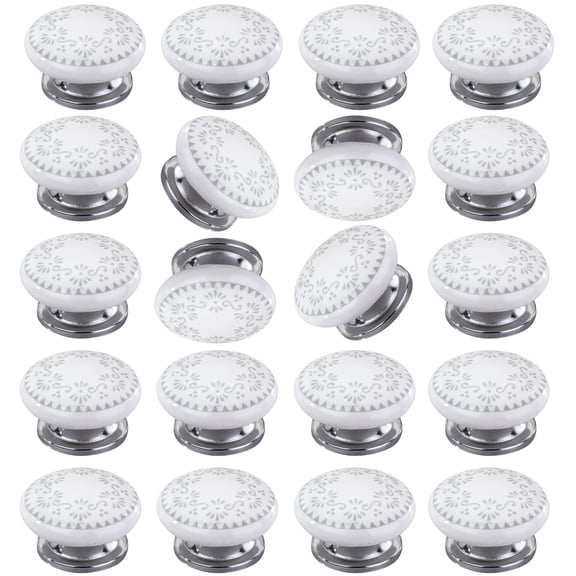 Mascot Hardware Brownsville Design 1-4/7 In. Ceramic Cabinet Knob - Pack of 20