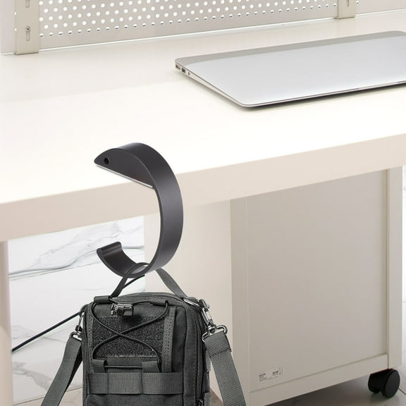 FRCOLOR 2pcs Table Purse Hook Purse Hanger Desk Backpack Hook Safety Purse Hook Headphone Hanger Table Organizer Hook Desk Accessories