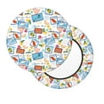 thumbnail image 2 of Bingfone Summer Stamp Padded Round Bar Stool Cover Cushion with Elastic Fabric Round Chair Seat - Summer Stamp, 2 of 7