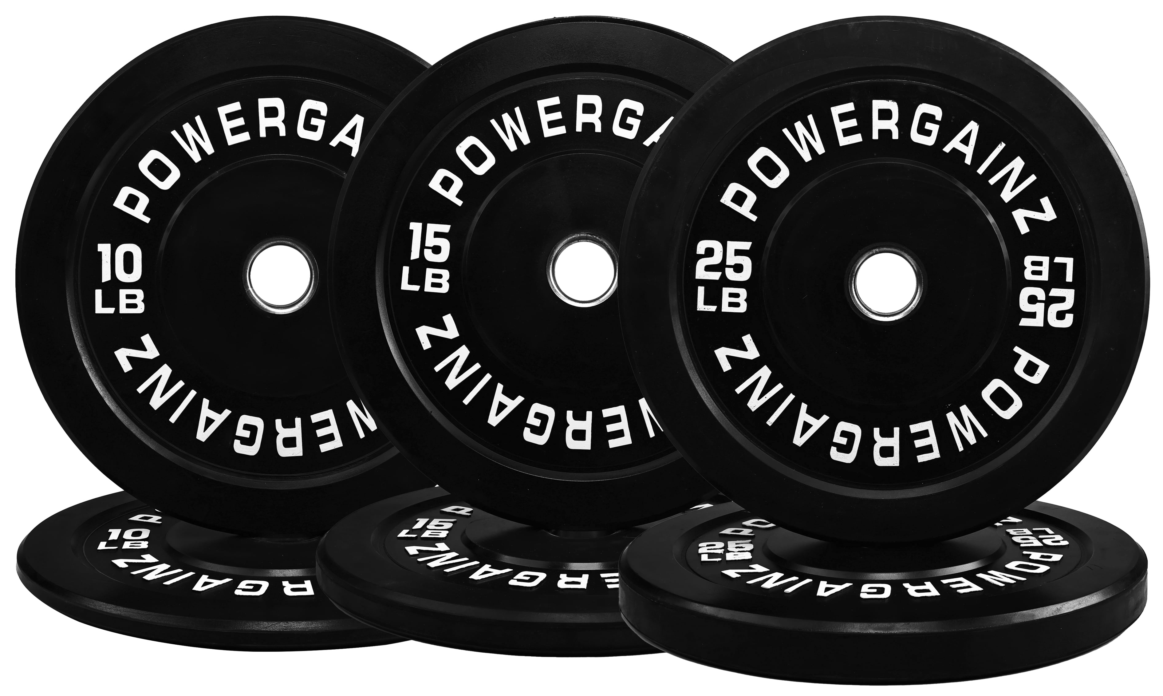 Powergainz Olympic Bumper Plate Weight Plate with Steel Hub, 160 lbs